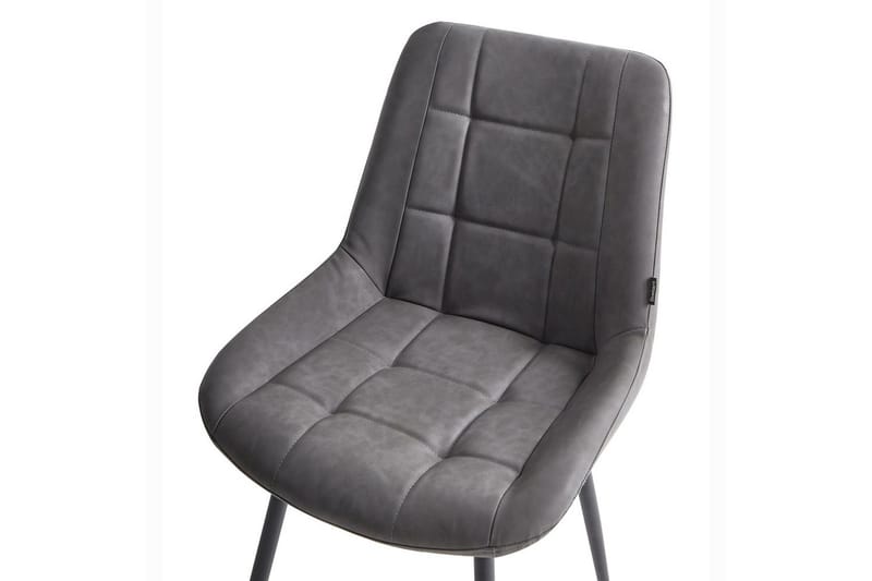 Sett med 2 spisestuestoler Melrose - Grå, svart - Møbler - Stoler - Spisestuestoler & kjøkkenstoler