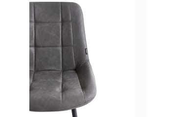 Sett med 2 spisestuestoler Melrose - Grå, svart - Møbler - Stoler - Spisestuestoler & kjøkkenstoler