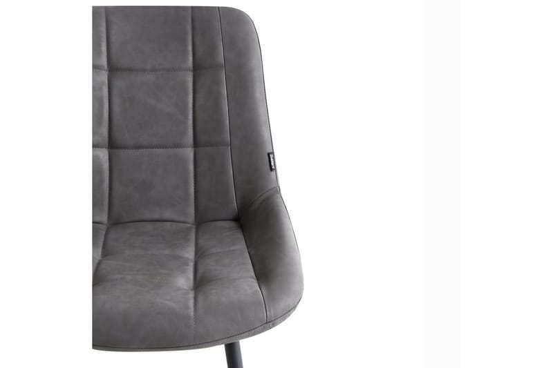 Sett med 2 spisestuestoler Melrose - Grå, svart - Møbler - Stoler - Spisestuestoler & kjøkkenstoler