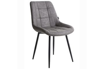 Sett med 2 spisestuestoler Melrose - Grå, svart - Møbler - Stoler - Spisestuestoler & kjøkkenstoler