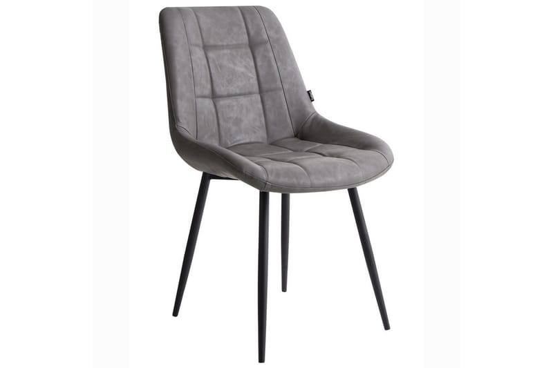 Sett med 2 spisestuestoler Melrose - Grå, svart - Møbler - Stoler - Spisestuestoler & kjøkkenstoler