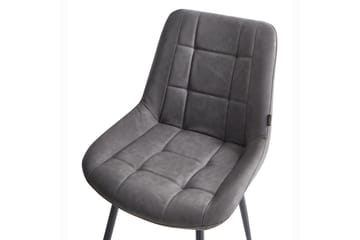 Sett med 2 spisestuestoler Melrose - Grå, svart - Møbler - Stoler - Spisestuestoler & kjøkkenstoler