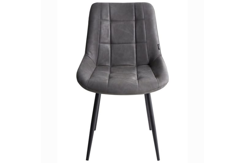 Sett med 2 spisestuestoler Melrose - Grå, svart - Møbler - Stoler - Spisestuestoler & kjøkkenstoler