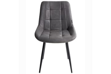 Sett med 2 spisestuestoler Melrose - Grå, svart - Møbler - Stoler - Spisestuestoler & kjøkkenstoler