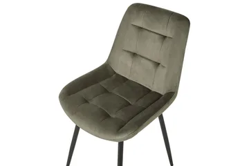 Sett med 2 spisestuestoler Melrose - Grønn, Svart, Grønn, svart - Møbler - Stoler - Spisestuestoler & kjøkkenstoler