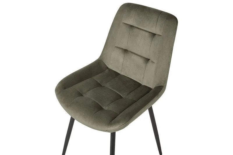 Sett med 2 spisestuestoler Melrose - Grønn, Svart, Grønn, svart - Møbler - Stoler - Spisestuestoler & kjøkkenstoler