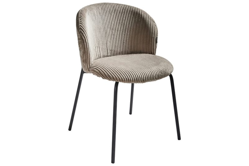 Sett med 2 spisestuestoler Miles - Beige, svart - Møbler - Stoler - Spisestuestoler & kjøkkenstoler