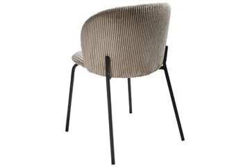 Sett med 2 spisestuestoler Miles - Beige, svart - Møbler - Stoler - Spisestuestoler & kjøkkenstoler