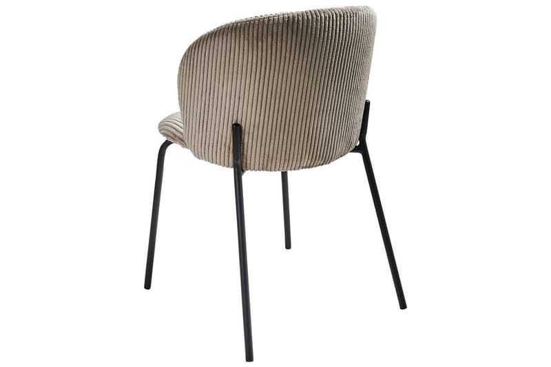 Sett med 2 spisestuestoler Miles - Beige, svart - Møbler - Stoler - Spisestuestoler & kjøkkenstoler