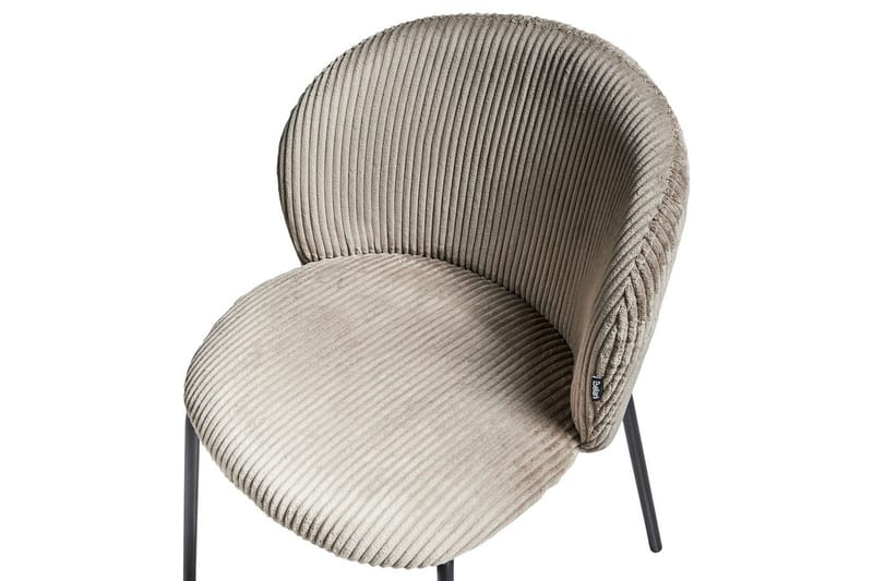 Sett med 2 spisestuestoler Miles - Beige, svart - Møbler - Stoler - Spisestuestoler & kjøkkenstoler