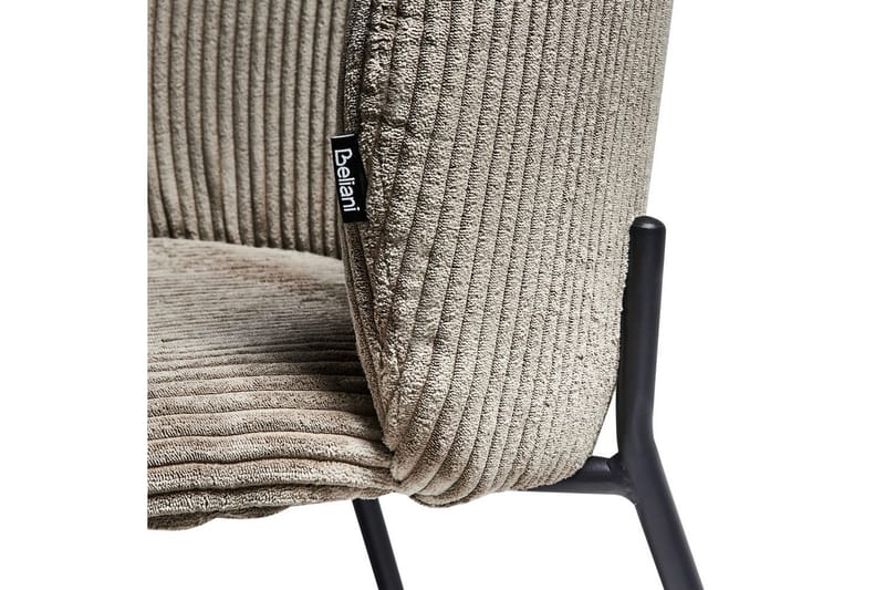 Sett med 2 spisestuestoler Miles - Beige, svart - Møbler - Stoler - Spisestuestoler & kjøkkenstoler