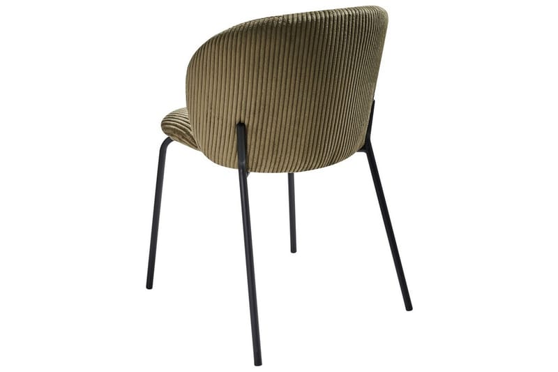Sett med 2 spisestuestoler Miles - Grønn, svart - Møbler - Stoler - Spisestuestoler & kjøkkenstoler