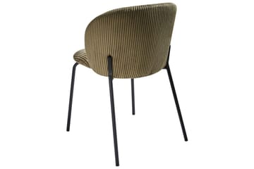 Sett med 2 spisestuestoler Miles - Grønn, svart - Møbler - Stoler - Spisestuestoler & kjøkkenstoler