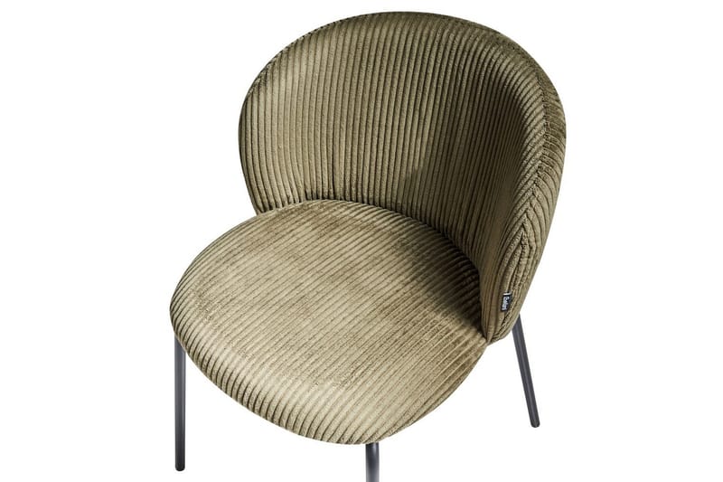 Sett med 2 spisestuestoler Miles - Grønn, svart - Møbler - Stoler - Spisestuestoler & kjøkkenstoler