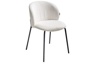 Sett med 2 spisestuestoler Miles - Hvit, Svart - Møbler - Stoler - Spisestuestoler & kjøkkenstoler