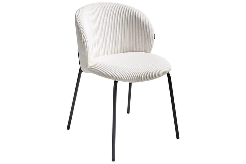 Sett med 2 spisestuestoler Miles - Hvit, Svart - Møbler - Stoler - Spisestuestoler & kjøkkenstoler
