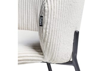 Sett med 2 spisestuestoler Miles - Hvit, Svart - Møbler - Stoler - Spisestuestoler & kjøkkenstoler