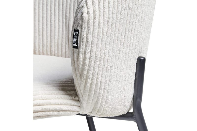 Sett med 2 spisestuestoler Miles - Hvit, Svart - Møbler - Stoler - Spisestuestoler & kjøkkenstoler