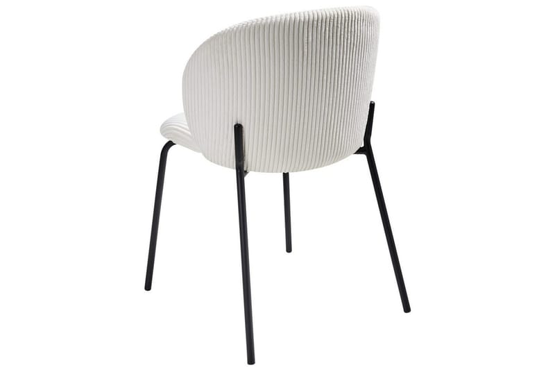 Sett med 2 spisestuestoler Miles - Hvit, Svart - Møbler - Stoler - Spisestuestoler & kjøkkenstoler