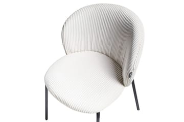 Sett med 2 spisestuestoler Miles - Hvit, Svart - Møbler - Stoler - Spisestuestoler & kjøkkenstoler