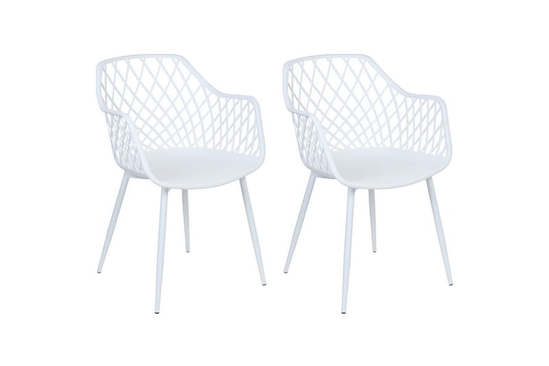 Sett med 2 spisestuestoler Nashua ll, Hvit