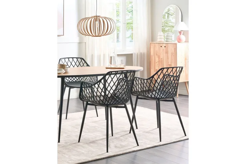 Sett med 2 spisestuestoler Nashua ll - Svart - Møbler - Stoler - Spisestuestoler & kjøkkenstoler