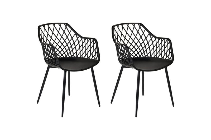 Sett med 2 spisestuestoler Nashua ll, Svart