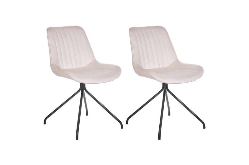 Sett med 2 spisestuestoler Navasota, Beige