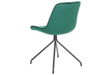 Sett med 2 spisestuestoler Navasota - Grønn, svart - Møbler - Stoler - Spisestuestoler & kjøkkenstoler