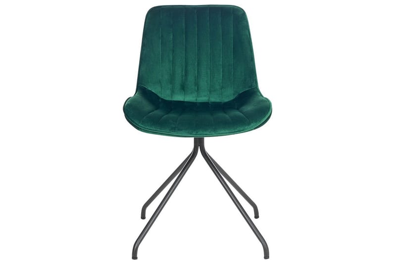 Sett med 2 spisestuestoler Navasota - Grønn, svart - Møbler - Stoler - Spisestuestoler & kjøkkenstoler