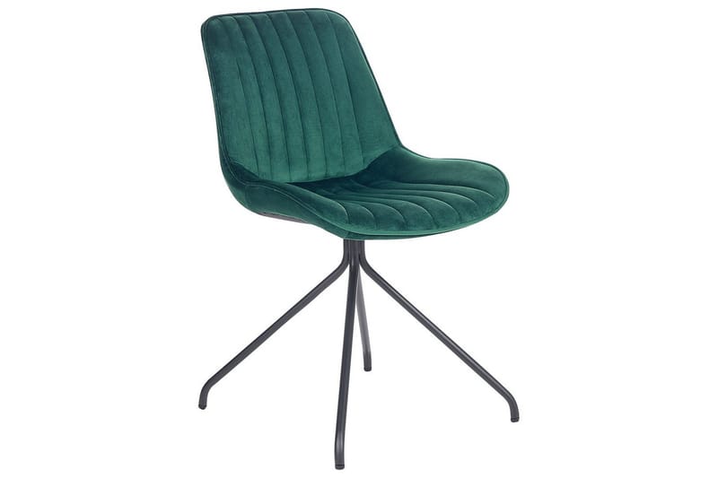 Sett med 2 spisestuestoler Navasota - Grønn, svart - Møbler - Stoler - Spisestuestoler & kjøkkenstoler