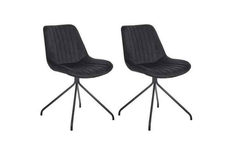 Sett med 2 spisestuestoler Navasota, Svart