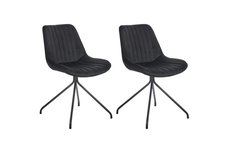 Sett med 2 spisestuestoler Navasota, Svart