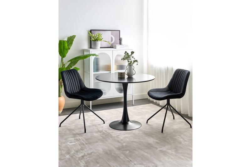 Sett med 2 spisestuestoler Navasota - Svart - Møbler - Stoler - Spisestuestoler & kjøkkenstoler