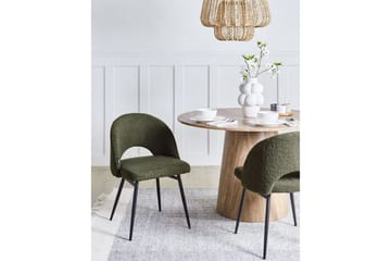 Sett med 2 spisestuestoler Onaga - Grønn, Svart - Møbler - Stoler - Spisestuestoler & kjøkkenstoler
