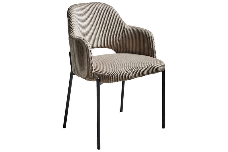 Sett med 2 spisestuestoler Raton - Beige, svart - Møbler - Stoler - Spisestuestoler & kjøkkenstoler