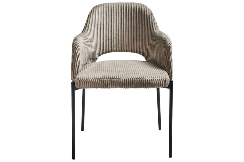 Sett med 2 spisestuestoler Raton - Beige, svart - Møbler - Stoler - Spisestuestoler & kjøkkenstoler