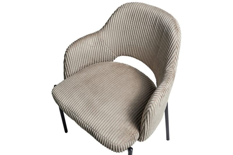 Sett med 2 spisestuestoler Raton - Beige, svart - Møbler - Stoler - Spisestuestoler & kjøkkenstoler