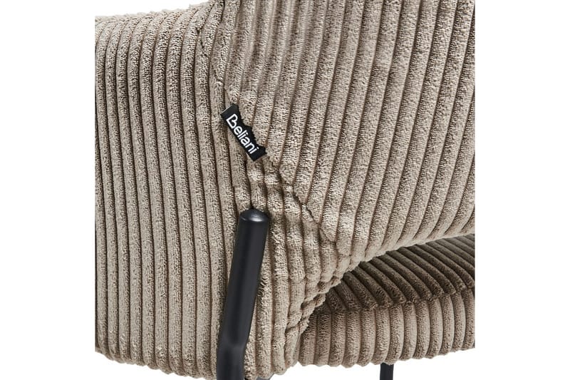 Sett med 2 spisestuestoler Raton - Beige, svart - Møbler - Stoler - Spisestuestoler & kjøkkenstoler