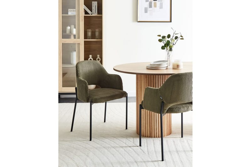 Sett med 2 spisestuestoler Raton - Grønn, svart - Møbler - Stoler - Spisestuestoler & kjøkkenstoler