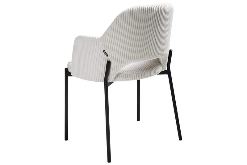 Sett med 2 spisestuestoler Raton - Hvit, Svart - Møbler - Stoler - Spisestuestoler & kjøkkenstoler