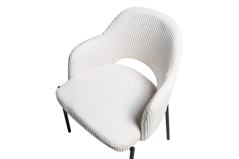 Sett med 2 spisestuestoler Raton - Hvit, Svart - Møbler - Stoler - Spisestuestoler & kjøkkenstoler