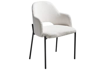 Sett med 2 spisestuestoler Raton - Hvit, Svart - Møbler - Stoler - Spisestuestoler & kjøkkenstoler