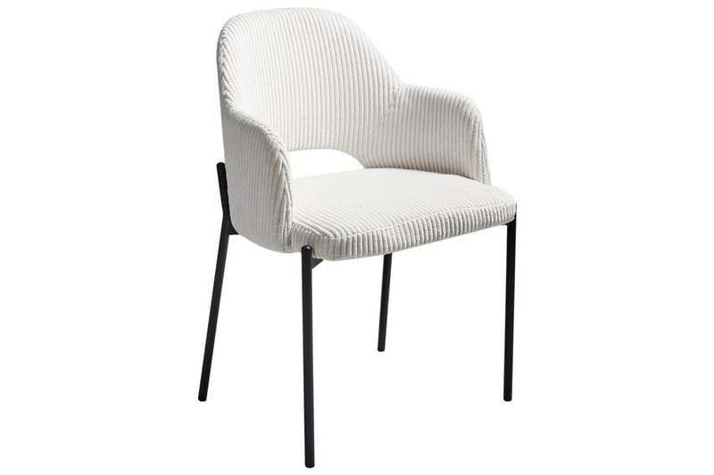 Sett med 2 spisestuestoler Raton - Hvit, Svart - Møbler - Stoler - Spisestuestoler & kjøkkenstoler