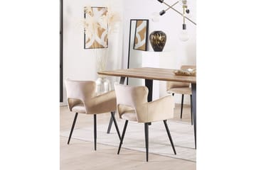 Sett med 2 spisestuestoler Sanilac - Beige, svart, taupe - Møbler - Stoler - Spisestuestoler & kjøkkenstoler