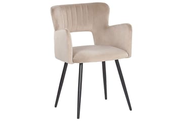 Sett med 2 spisestuestoler Sanilac - Beige, svart, taupe - Møbler - Stoler - Spisestuestoler & kjøkkenstoler