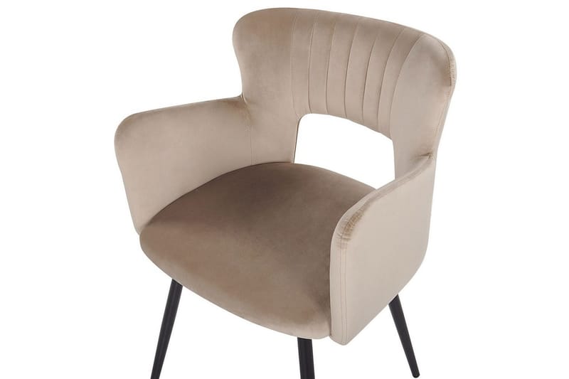 Sett med 2 spisestuestoler Sanilac - Beige, svart, taupe - Møbler - Stoler - Spisestuestoler & kjøkkenstoler