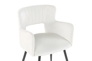 Sett med 2 spisestuestoler Sanilac - Hvit, Svart - Møbler - Stoler - Spisestuestoler & kjøkkenstoler