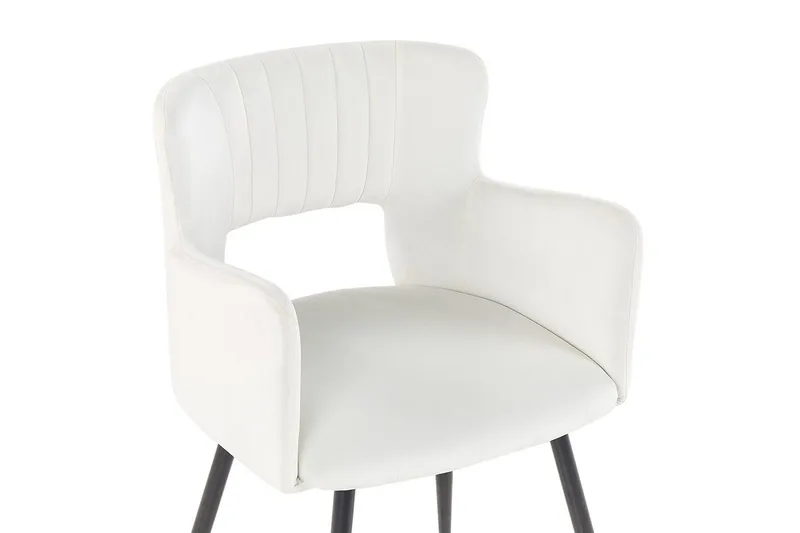 Sett med 2 spisestuestoler Sanilac - Hvit, Svart - Møbler - Stoler - Spisestuestoler & kjøkkenstoler