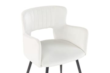 Sett med 2 spisestuestoler Sanilac - Hvit, Svart - Møbler - Stoler - Spisestuestoler & kjøkkenstoler